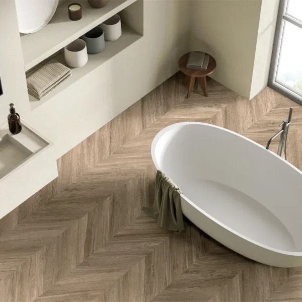 Picture of natural look bathroom tiles 