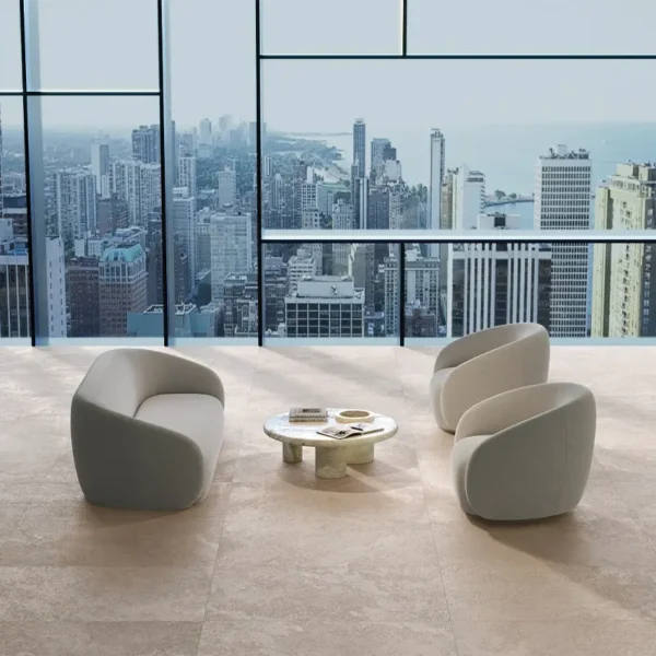 Commercial tiles placed on a very stylish office 